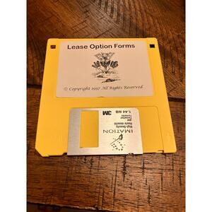 Vintage 1997 Lease Option Forms Yellow 3.5”‎ Floppy Disk PC Software Collectible